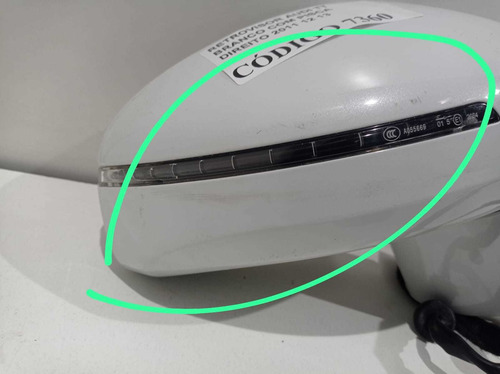Retrovisor Audi Tt Branco Com Pisca Direito 2011 12 13 (Usado)