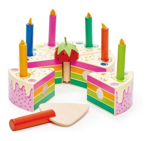 Tender Leaf Toys Pastel Torta De Cumpleaños Juguete Madera ®