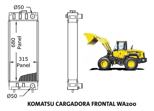 Radiador Cargadora Frontal Komatsu Wa200 Facorsa Rc4679fa