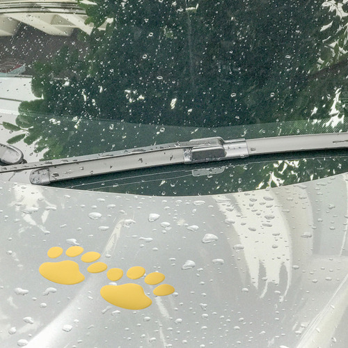 Calcomanía Con Diseño De Huella De Perro Para Coche, Ventana