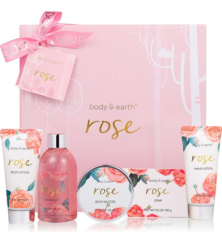 Set De Regalo Lujoso Kit Body & Earth Rose  