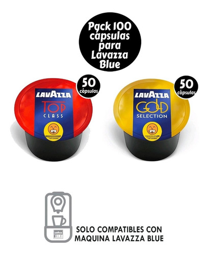 Pack 100 Cápsulas Para Máquina Lavazza Blue,mix 2 Variedades