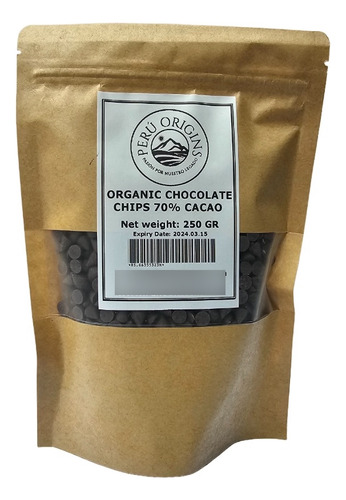 Chips De Chocolate Bitter - 70% Cacao - 250 Gr.