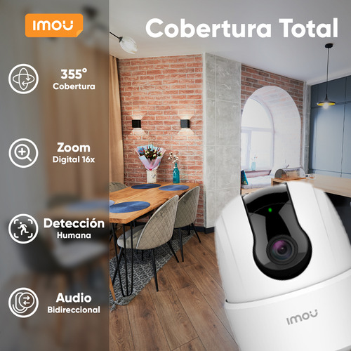 Imou Cámara Ta22cn-plus-64 Ranger 2mp Con Microsd 64gb Y Letrero Disuasivo Ip Domo Motorizado Wifi H.265 Autotracking Detección De Humanos Modo Privacidad Micrófono Y Bocina Integrada Ta22cn 3.6mm