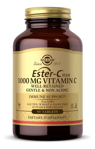 Vitamina C 1000 Mg Ester-c Solgar 90 Tabletas