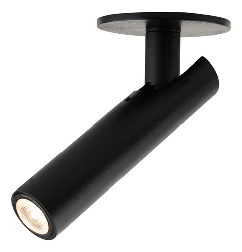 Spot Led Embutir Moderno Foco Direcionável 2w 3000k Bivolt Estrutura Preto 127/220v