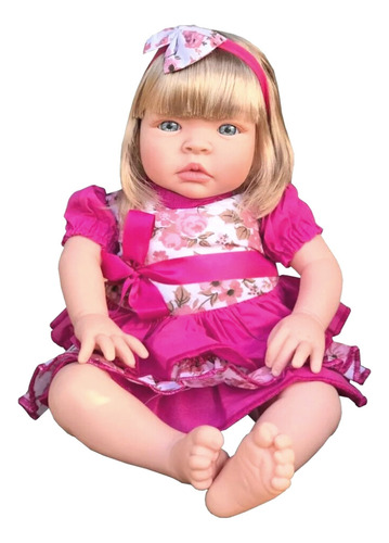 Boneca Tipo Bebê Reborn Baby Kiss 