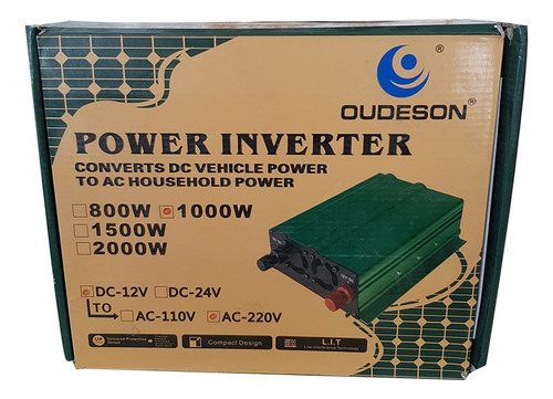 Inversor Voltaje Auto Vehículo Panel 12v/220v 1000w