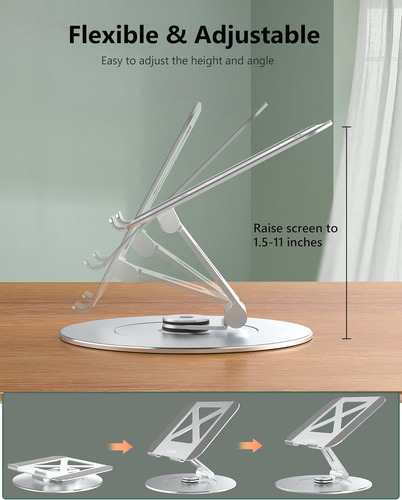 Soporte Ajustable Para Computadora Portátil Con Base Girator