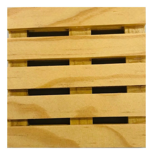 15 Mini Tarimas Portavasos Decoración Madera Pino 10x10cms