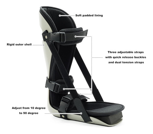 Férula Nocturna Ajustable Para Fascitis Plantar Y Dolor De A