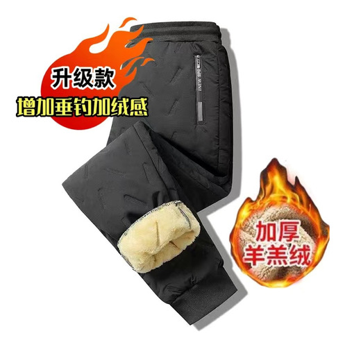 Pantalones Casuales Con Forro Polar, Talla Grande, Ropa De I