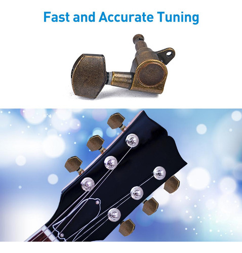 1 Set 3r3l Guitar Instruments Tuning Pegs Jefes De Para