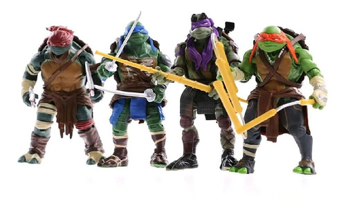 Tortugas Ninja Set 4 Figuras Articuladas