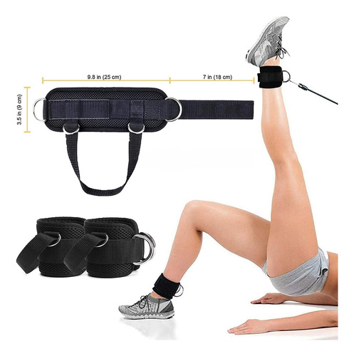 Par Tobilleras De Polea Para Ejercicios De Piernas Y Glúteos