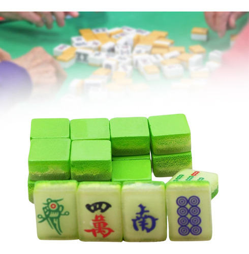 18 Piezas Mini Mahjong Llavero Colgante Clave Colgante Verde