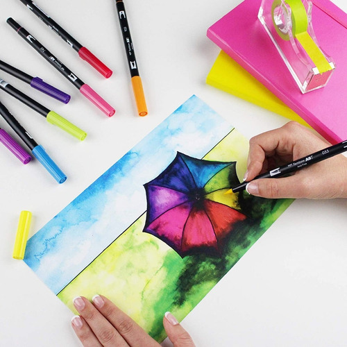 Imagen 6 de 8 de 10 Marcadores Tombow Dual Brush / Colores Brillantes Bright