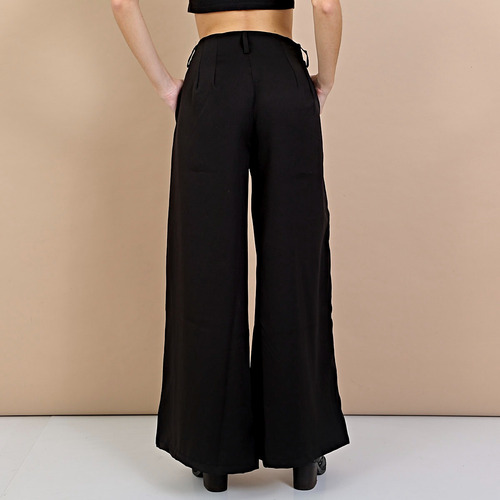 Pantalon Palazo Cintura Avispa Sastrero De Dama Pinzado