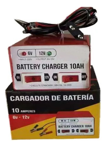 Cargador De Baterias Para Auto Moto 12/6 Volt 10 Amp