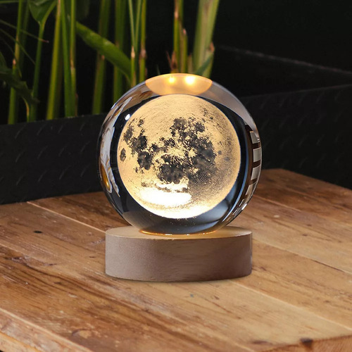 Y Luces Nocturnas De Bola De Cristal Planetaria Lunar