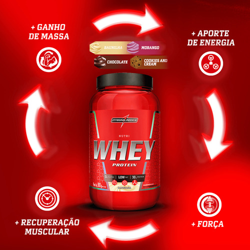 Nutri Whey Protein Cookies Pote 900g Integralmédica Cookies