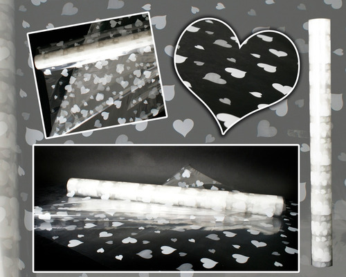 Rollo Papel Celofan 25m Impreso Corazones Y Otros Fabrica