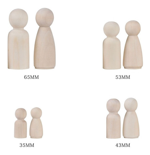 Imagen 4 de 9 de 36 Piezas / Juego Familiar De Madera Figuras De Cono De A1