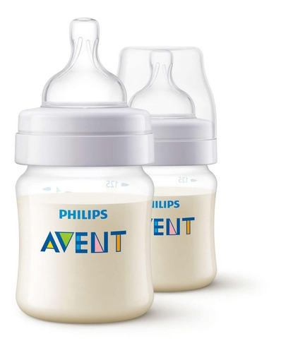 Tetero Biberon 4 Oz 125ml Avent Classic+ X2 Recien Nacidos