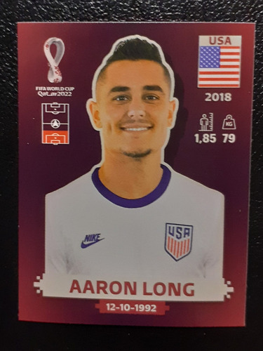 Figurita Mundial Qatar 2022 Aaron Long Usa 6 Oryx