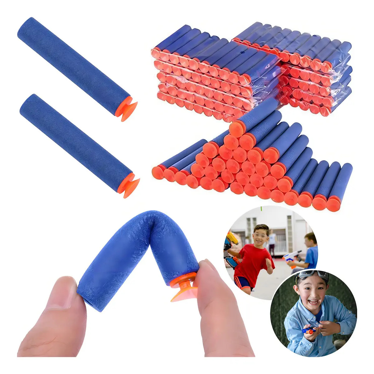 Kit 100 Dardos Ventosa Compatíveis Com Nerf Altimix