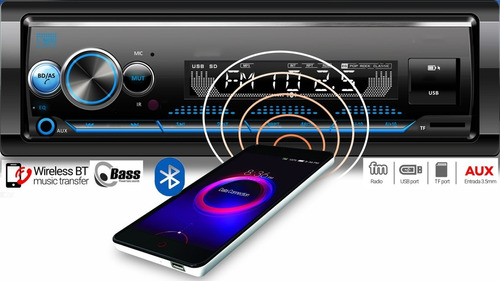 Autoestereo Bluetooth Mp3 Radio Mp3 Manos Libres Usb Música