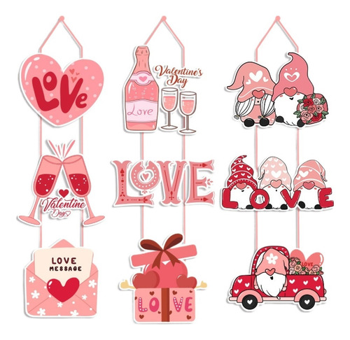 1 Juego De 3 Decoraciones For Fiesta De San Valentín Con