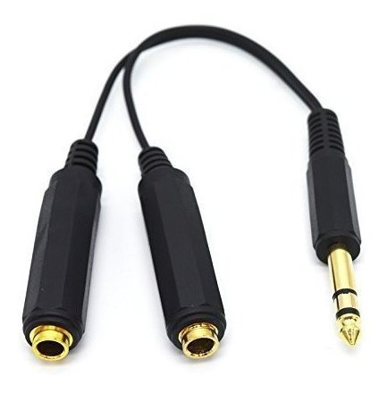 Cable Divisor De Altavoz De 6.35 Mm - Riipoo 30 Cm Trs 1/4