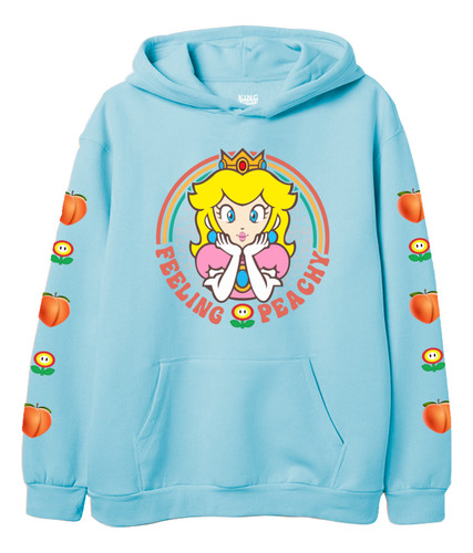 Sudadera Mario Bros Peach Feeling Peachy Duraznos Emogi