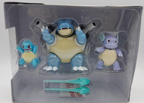 Pokémon Pack Squirtle Wartortle Blastoise Jazwares Trujillos