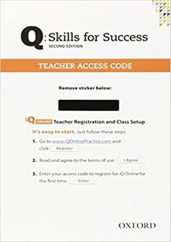 Q Skills For Success Teacher Online Access Card (all Level