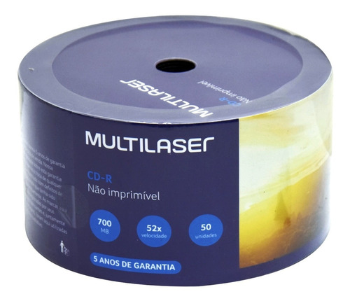 300 Midia Cd-r Virgem Multilaser C/logo 52x - Frete Gratis!