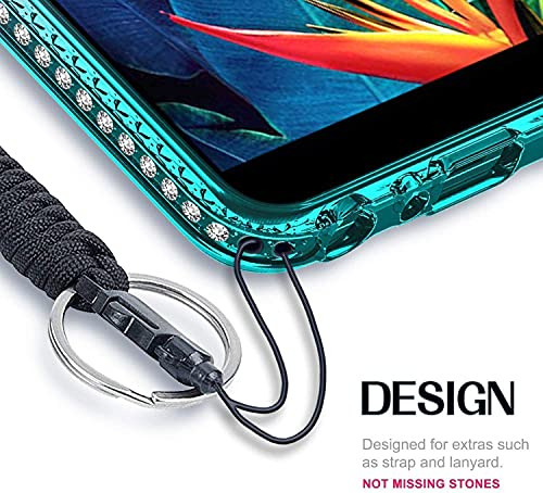 Funda Para iPhone 11 Pro Max Rosa/aqua Liquid Bling Sparkle