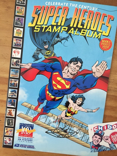 Comic - Dc Super Heroes Stamp Album #1 Superman Batman Ww