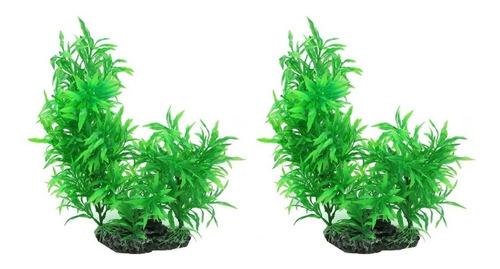 Planta Artificial Aquário Vários Modelos - Kit 2 Un. 30cm