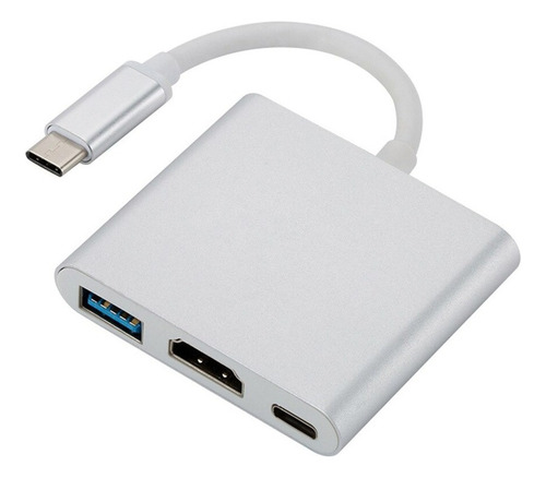 Adaptador Tipo C Para Hdmi 4k Usb 3.0 Hub Macbook Air P