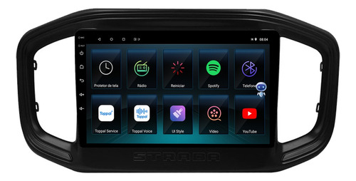 Multimidia Fiat Strada 20/23 9p Android Carplay 2/32gb Voz