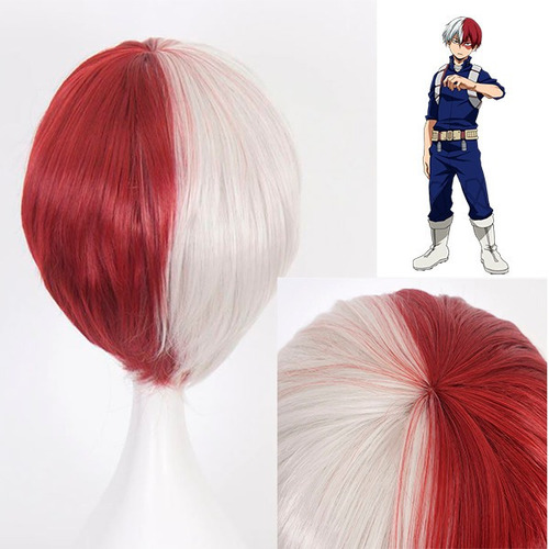 Imagen 2 de 3 de Peluca Todoroki Cosplay Boku No Hero