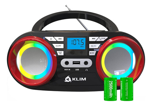 Klim B3 Cd Player Portable Boombox - Nuevo 2023 - Fm Radio B