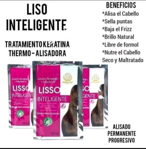 Liso Inteligente Progresivo - Keratina Termoalisadora X 5und