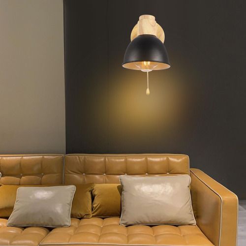 Aplique De Pared Con Interruptor De Cable De Tracción, Luz