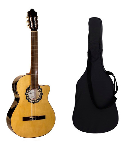 Guitarra Criolla Fonseca 39 Kec Con Eq Artec Etn-4 + Funda !