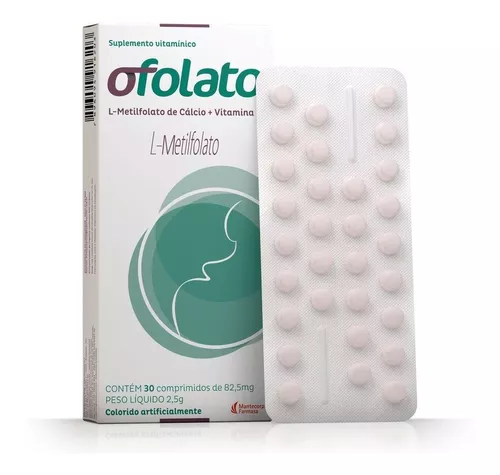 Drogaria Mantiqueira - OFOLATO 30 COMPRIMIDOS O L- metilfolato de cálcio é  o metabólito ativo do ácido fólico, a vitamina B9 que desempenha várias  ações no nosso organismo. Sugestão de uso: Ingerir