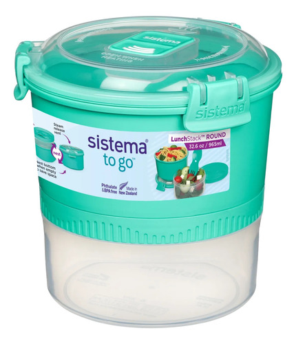 Vianda Sistema Con Separación Y Cubierto 965ml Everkid