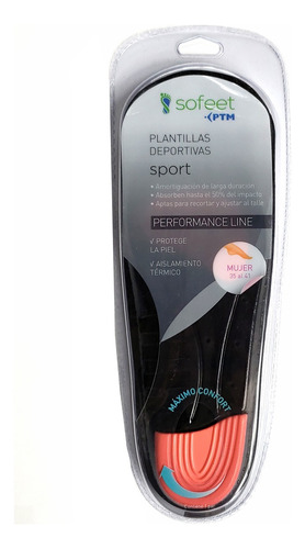 Plantillas Sofeet Deportivas Sport Súper Acolchadas Ptm 